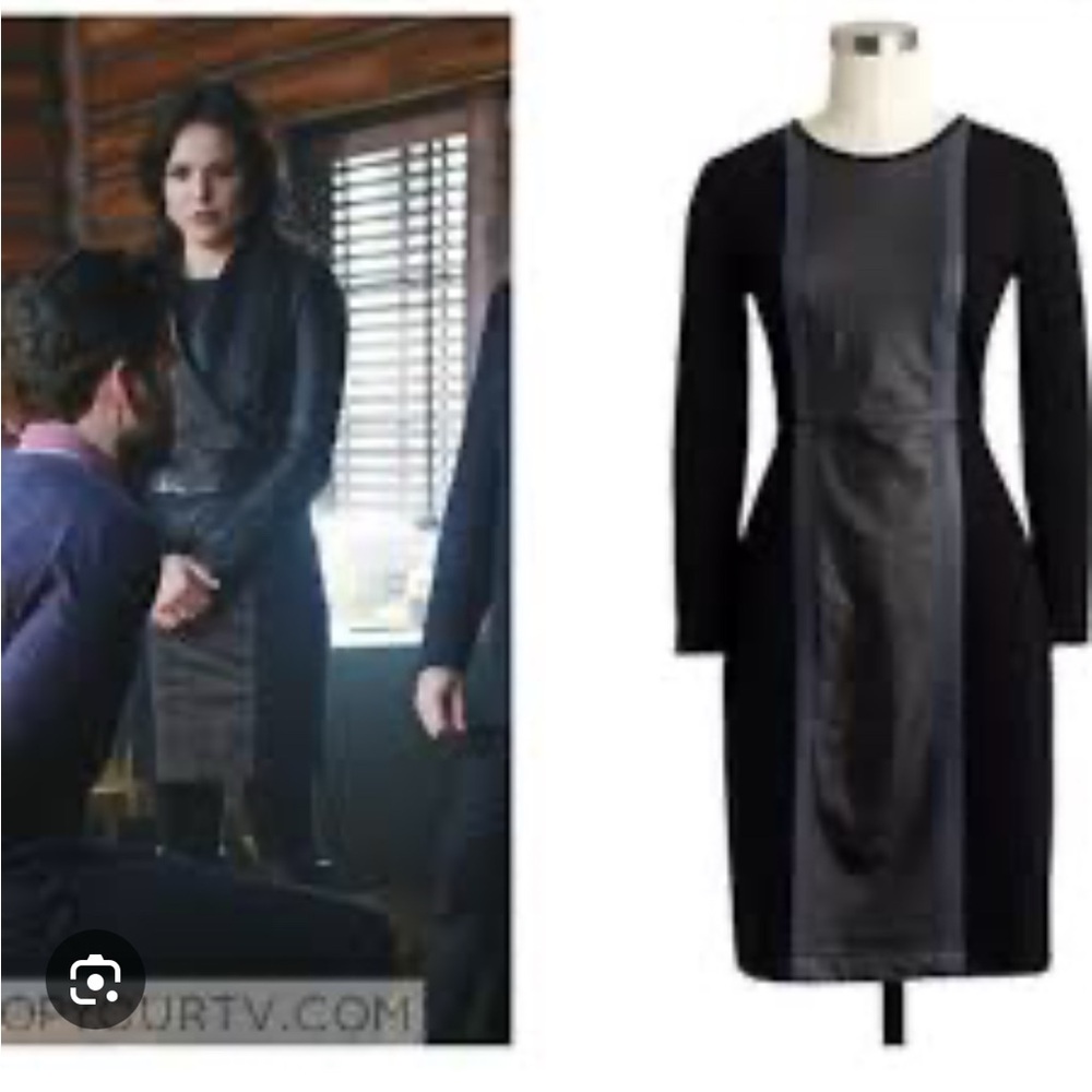 Jcrew, leather panel dress size 10